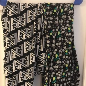 2 LuLaRoe TC leggings. EUC